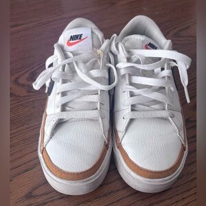 Nike White and Brown Casual Sneakers